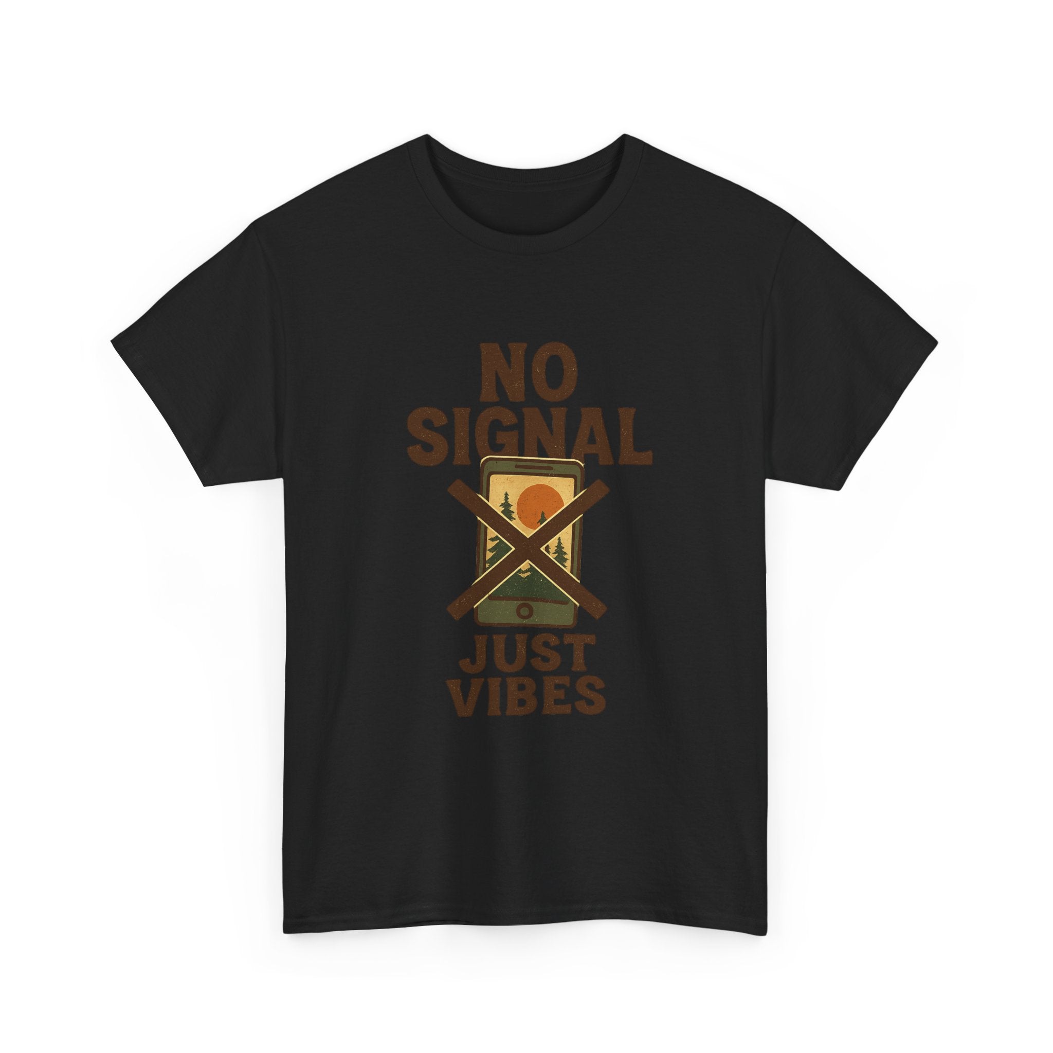 Off Grid Living No Signal Just Vibes T-Shirt | Unique Gift | Graphic Tee