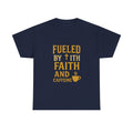 Fueled by Faith and Caffeine T-Shirt | Unique Gift | Graphic Tee