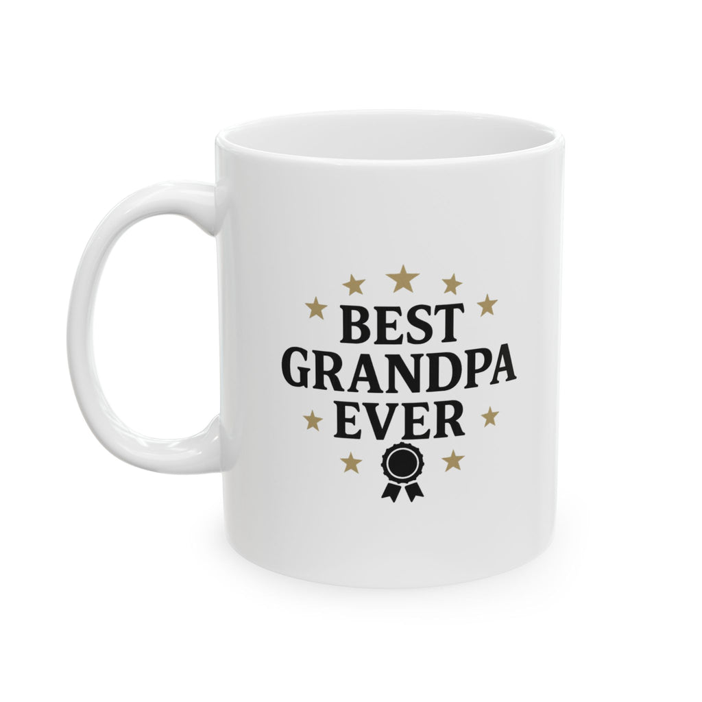 Best Grandpa Ever Stars Coffee Mug | Gift for Grandpa | Ceramic Mug