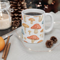 Watercolor Fairy Tale Mushrooms Pattern Coffee Mug | Mushrooms Lover Gift | Ceramic Mug