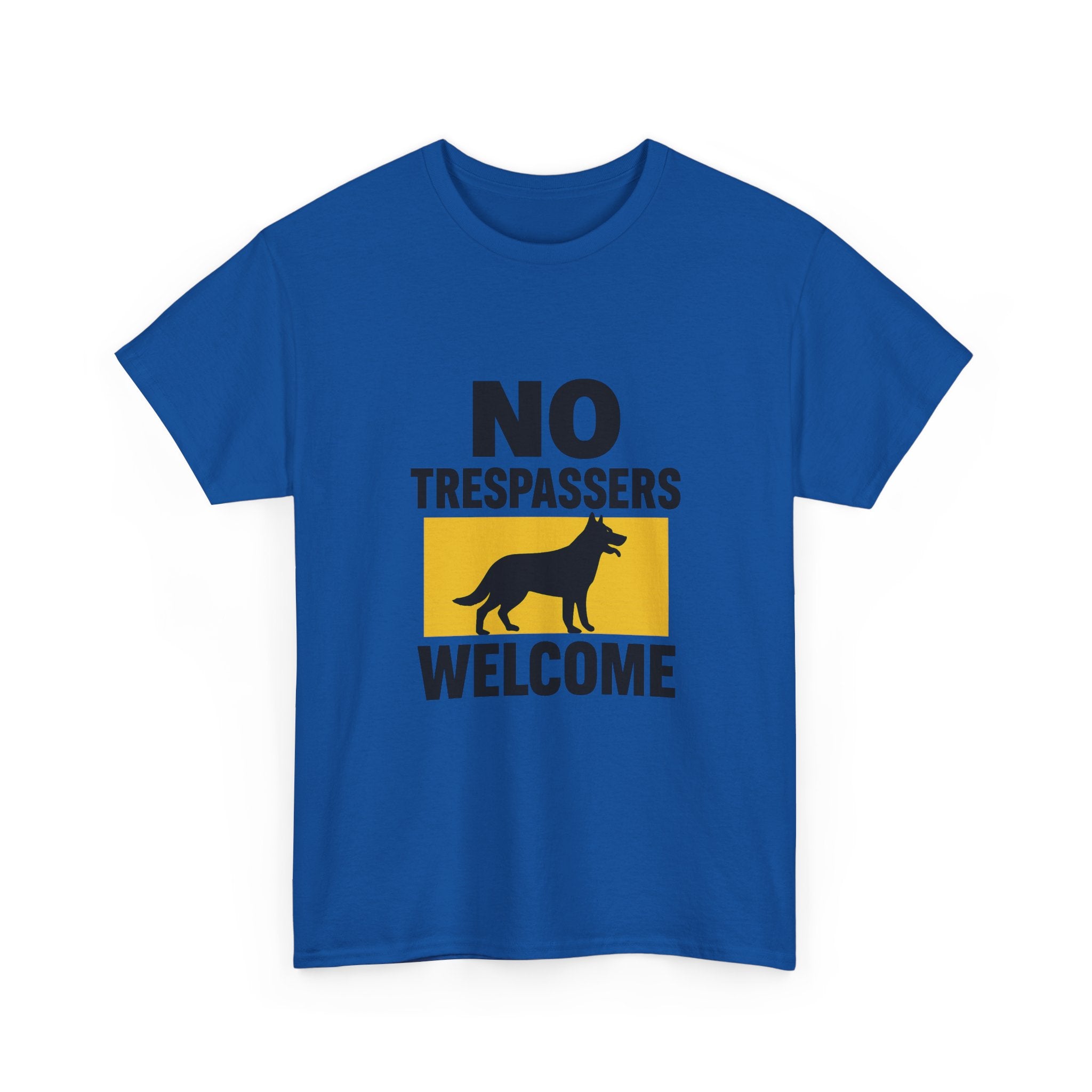 Guard Dog Dad No Trespassers Welcome T-Shirt | Dog Lover Gift | Graphic Tee