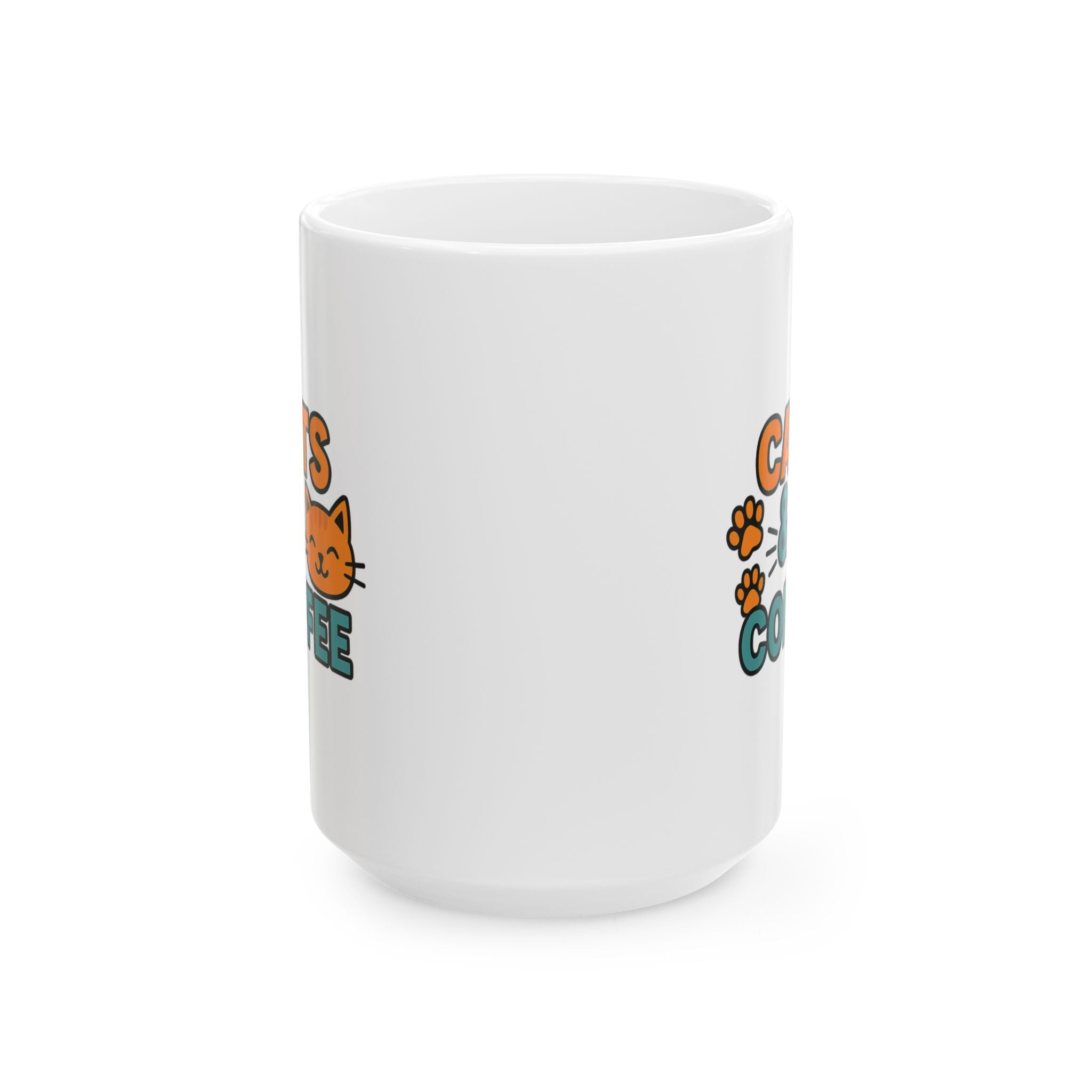 Powered By Coffee And Cat Naps Coffee Mug | Cat Mom Gift | Ceramic Mug