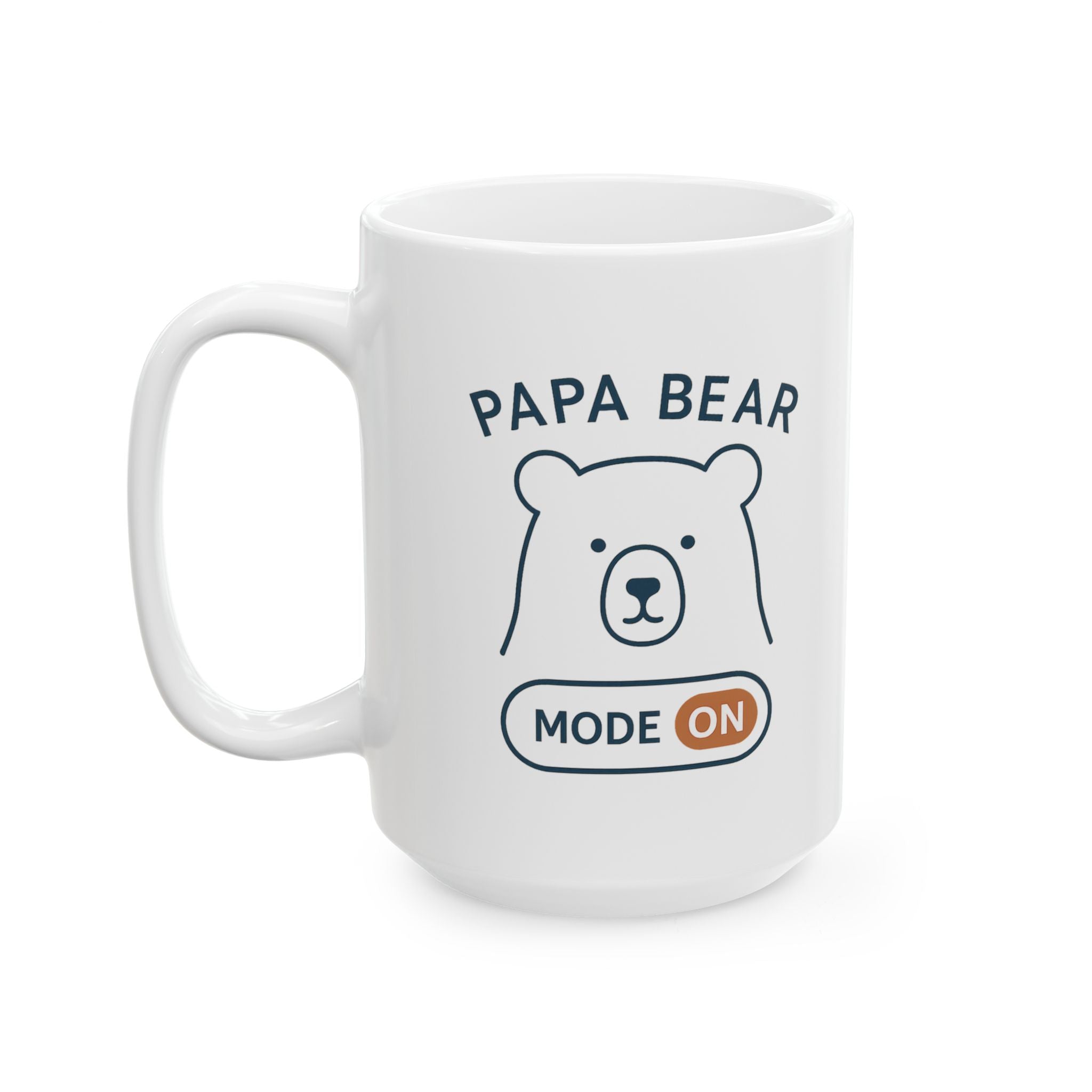 Growl Before Coffee Papa Bear Vibes Coffee Mug | Funny Dad Humor | Ceramic Mug