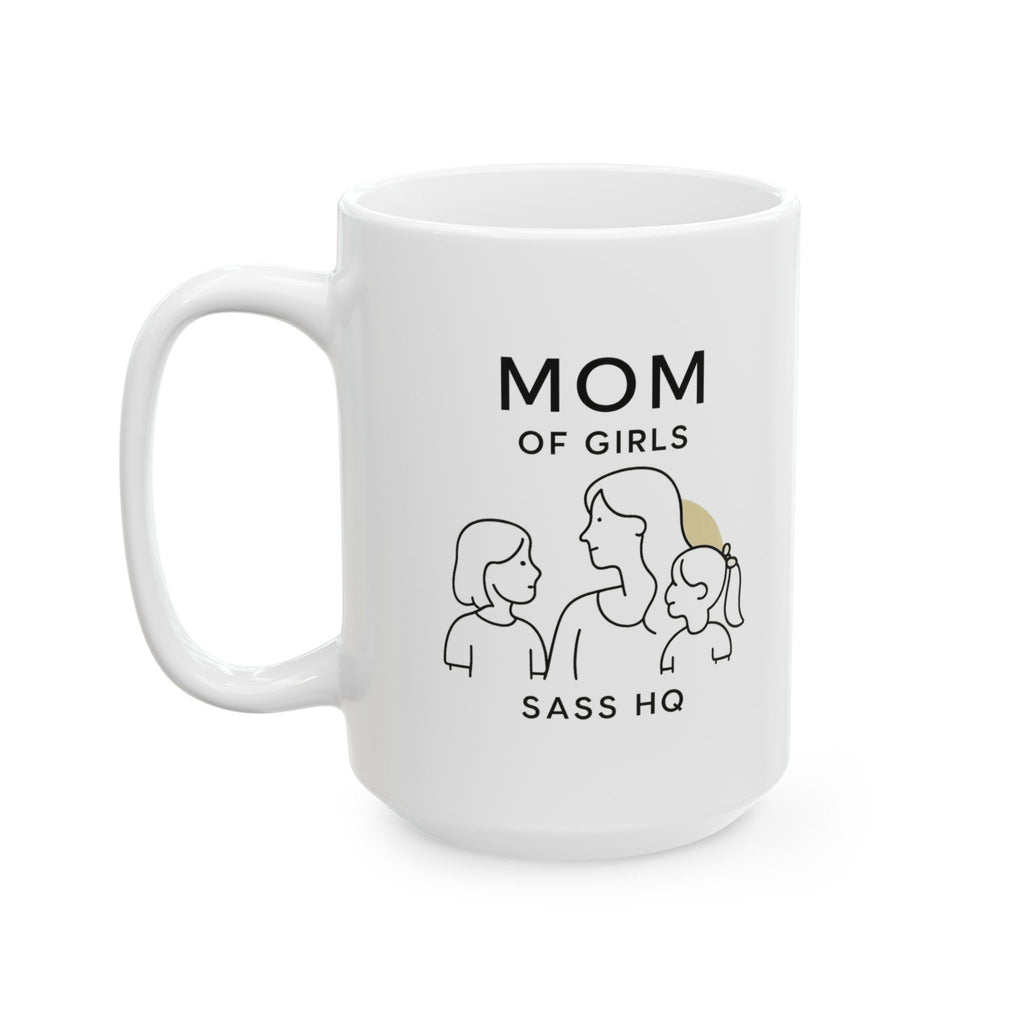 Mom Of Girls Glitter In My Coffee Coffee Mug | Girl Mom Humor | Ceramic Mug