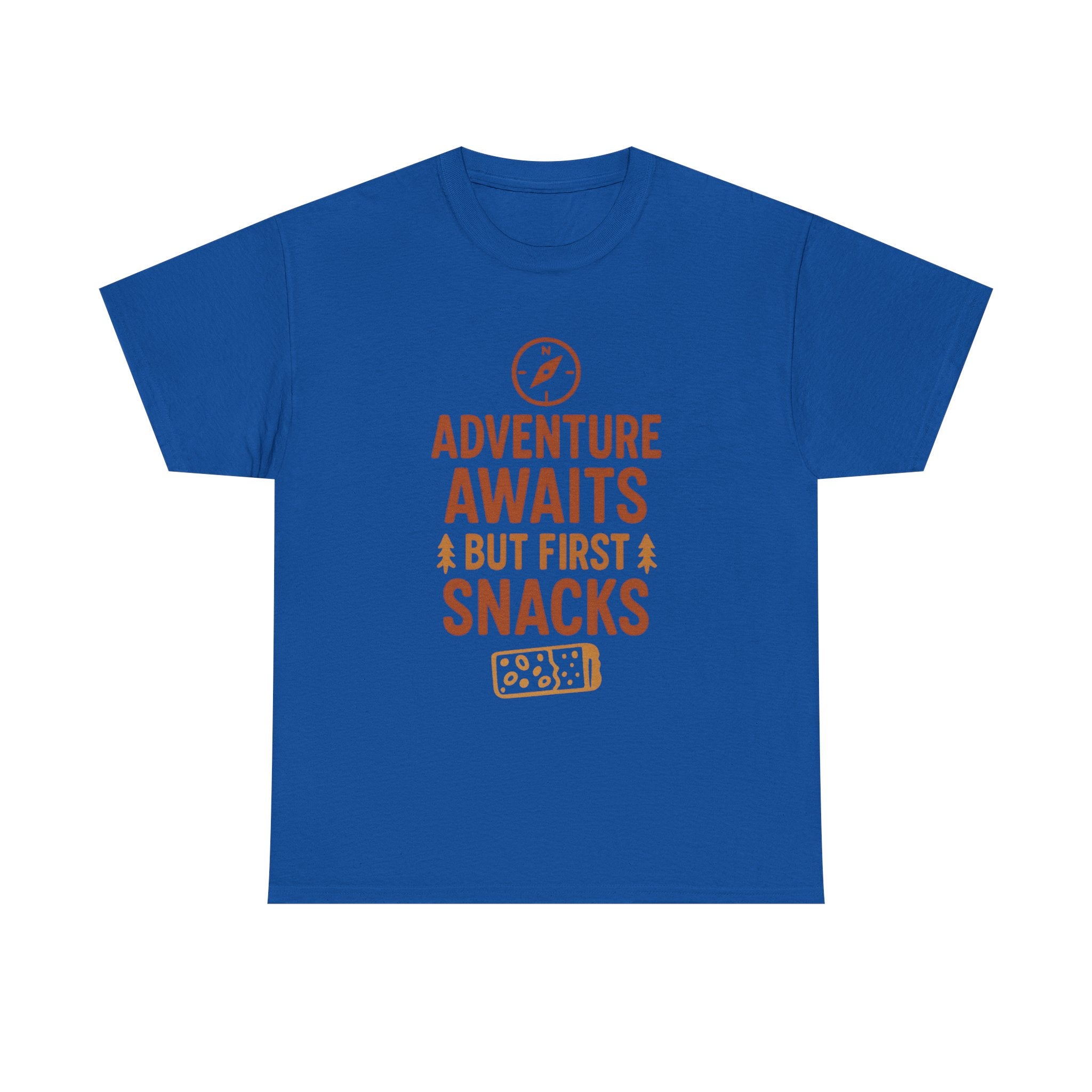 Adventure Awaits But First Snacks T-Shirt | Unique Gift | Graphic Tee