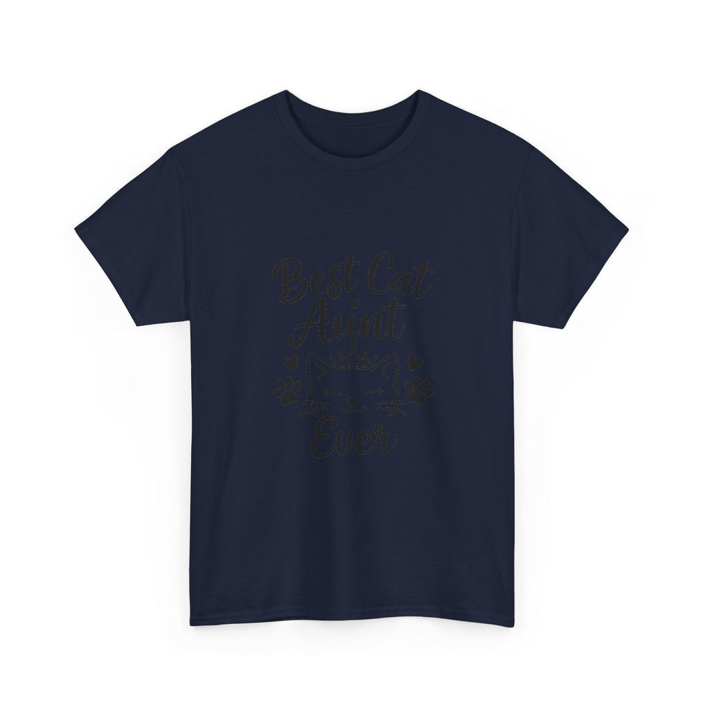 Best Cat Aunt Ever Auntie T-Shirt | Cat Lover Gift | Graphic Tee