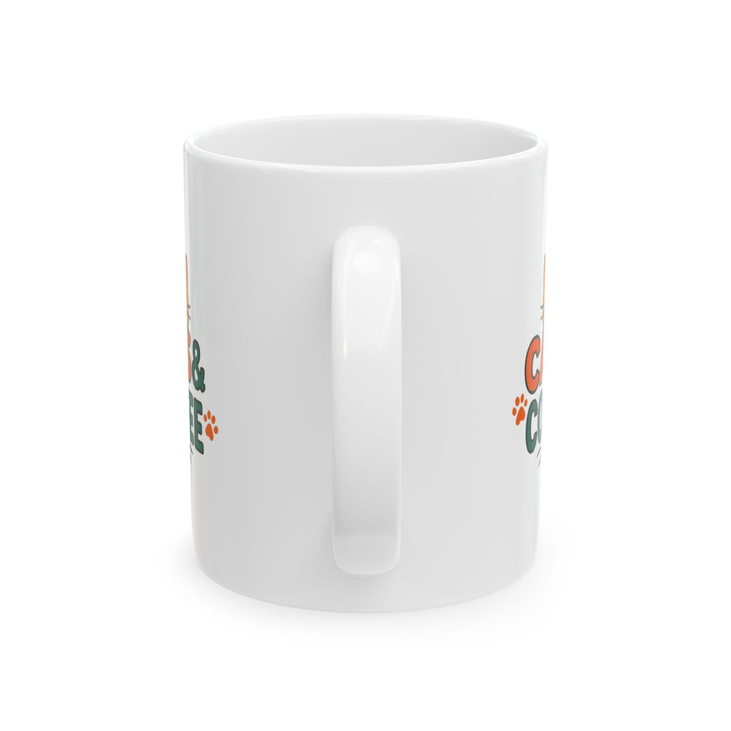 Mornings Are Better With Coffee And Cats Coffee Mug | Cat Mom Humor | Ceramic Mug