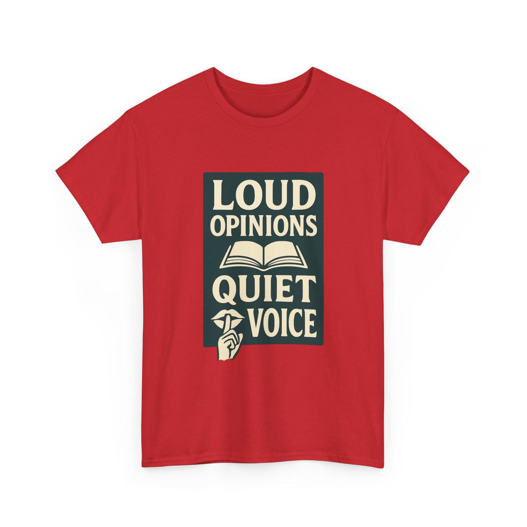 Librarian Loud Opinions Quiet Voice T-Shirt | Unique Gift | Graphic Tee