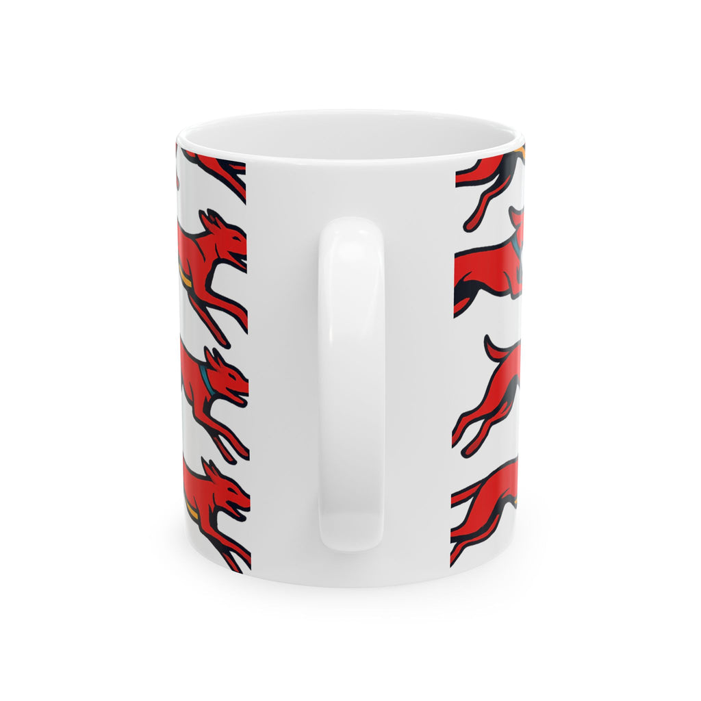 Bold Running Dogs Full Wrap Coffee Mug | Dogs Gift | Ceramic Mug