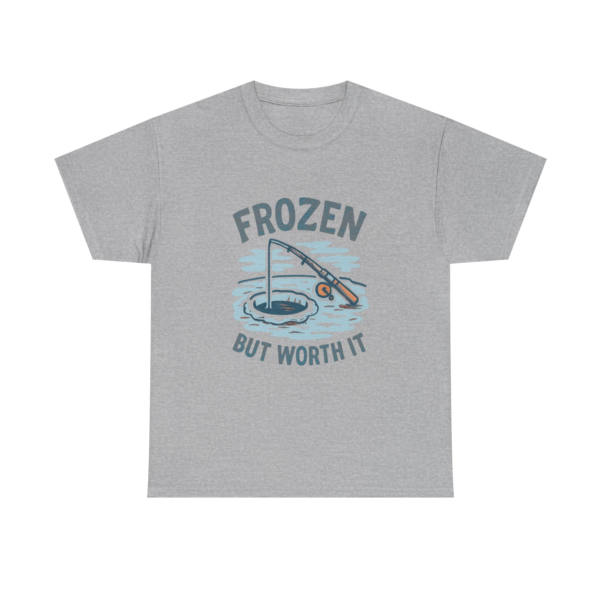 Ice Fisherman Frozen But Worth It T-Shirt | Unique Gift | Graphic Tee