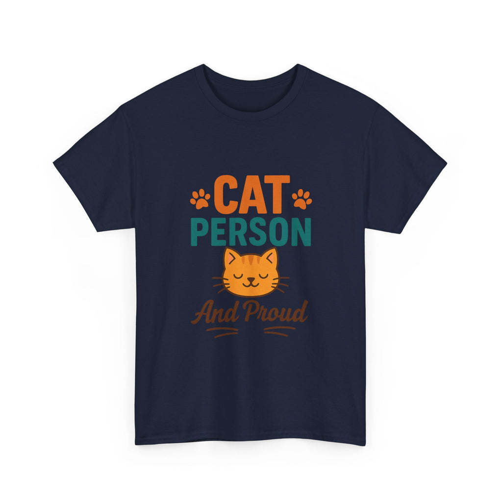 Cat Person Not A Dog Person T-Shirt | Funny Cat Lover Humor | Graphic Tee