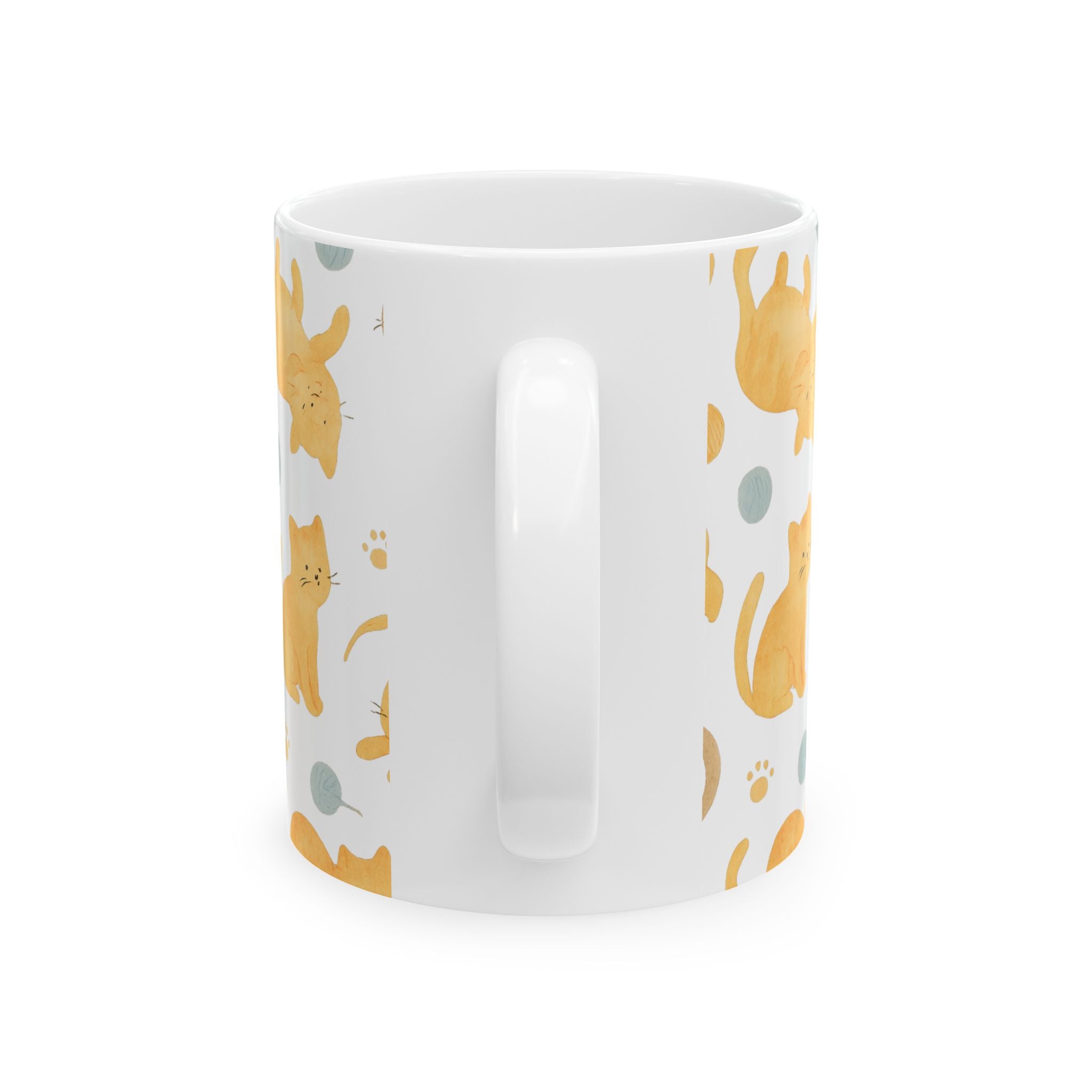 Watercolor Playful Cats Full Wrap Coffee Mug | Cats Gift | Ceramic Mug