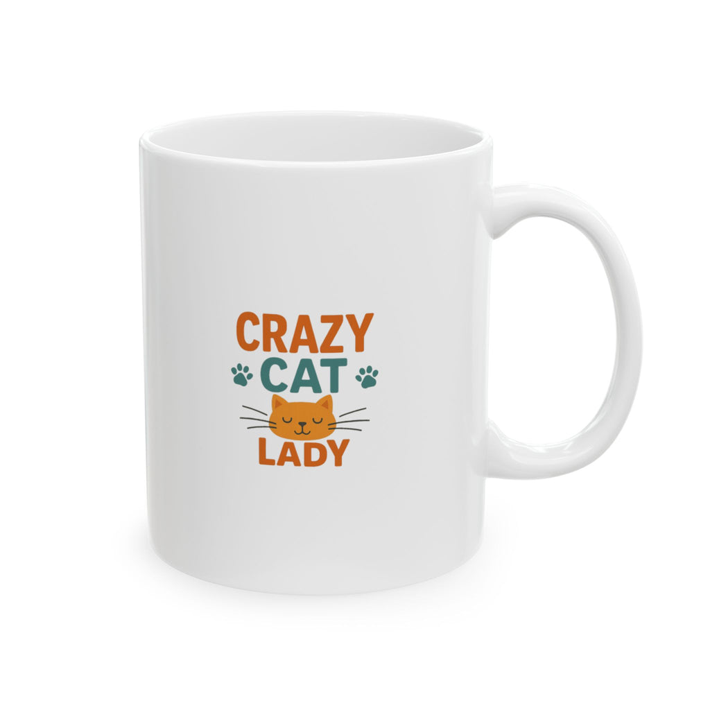Crazy Cat Lady Coffee And Cats Forever Coffee Mug | Funny Cat Gift | Ceramic Mug
