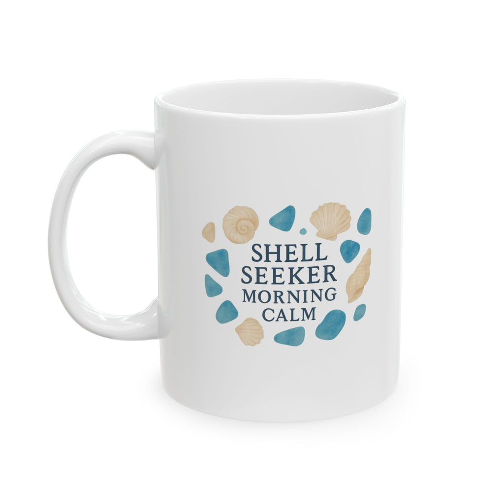 Beachcomber Shell Seeker Morning Calm Coffee Mug | Unique Gift | Ceramic Mug