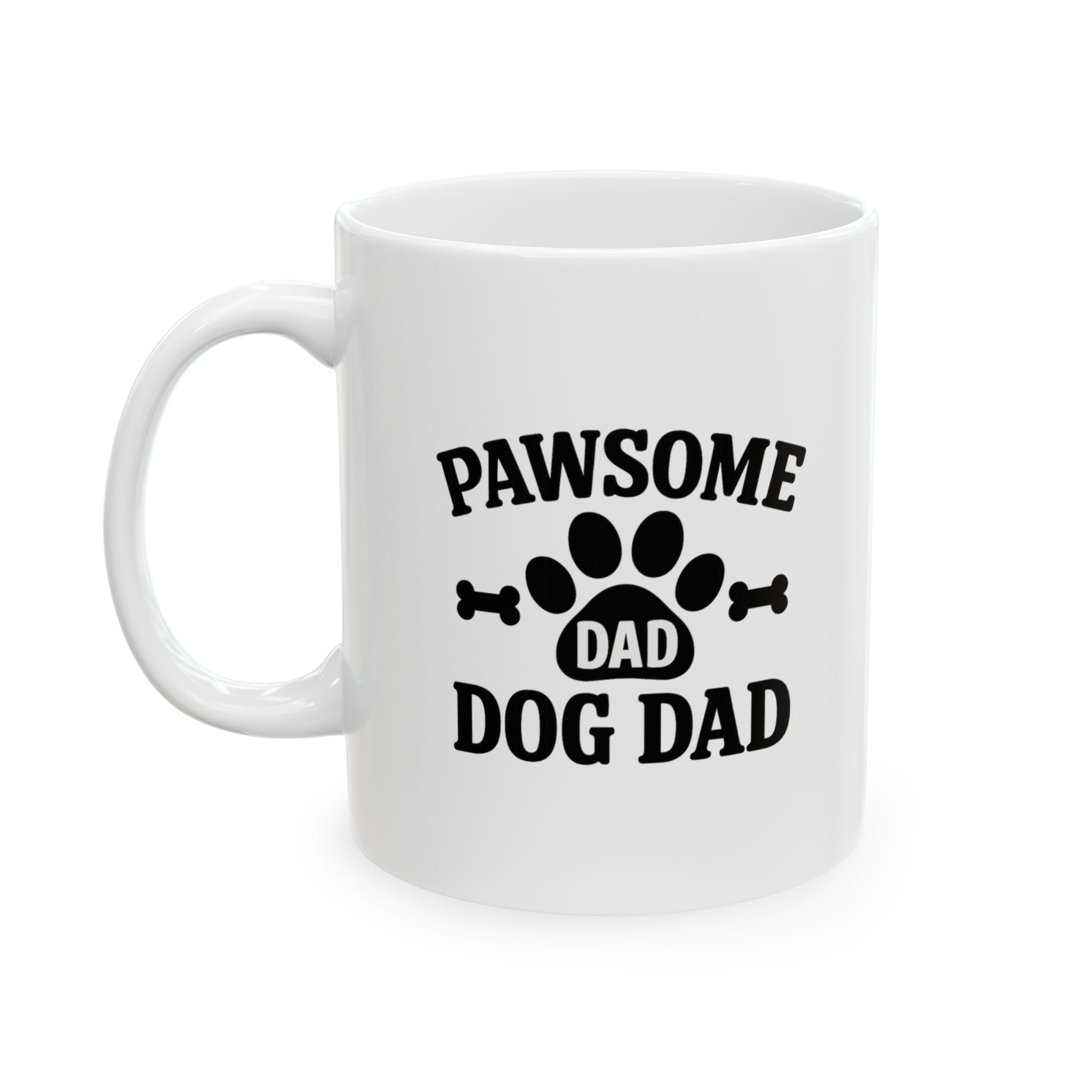 Dog Dad Pawsome Morning Coffee Mug | Dog Lover Gift | Ceramic Mug