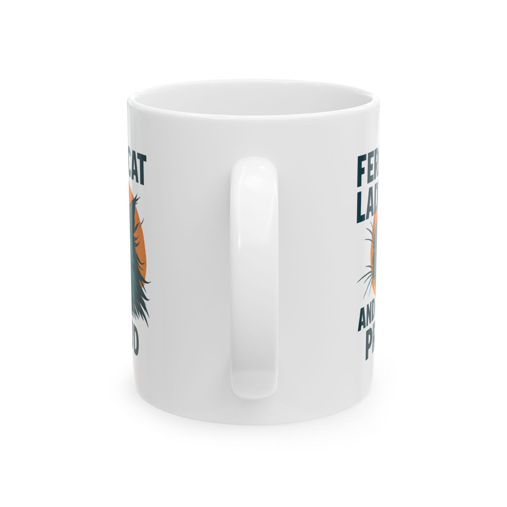 Feral Cat Lady And Proud Coffee Mug | Cat Lover Gift | Ceramic Mug