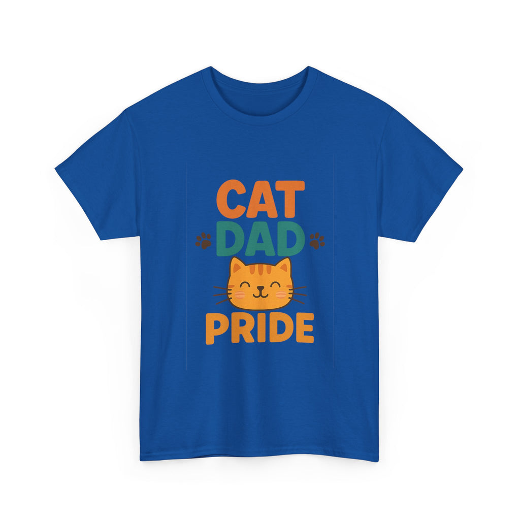 Cat Dad Fueled By Coffee T-Shirt | Funny Cat Gift | Graphic Tee