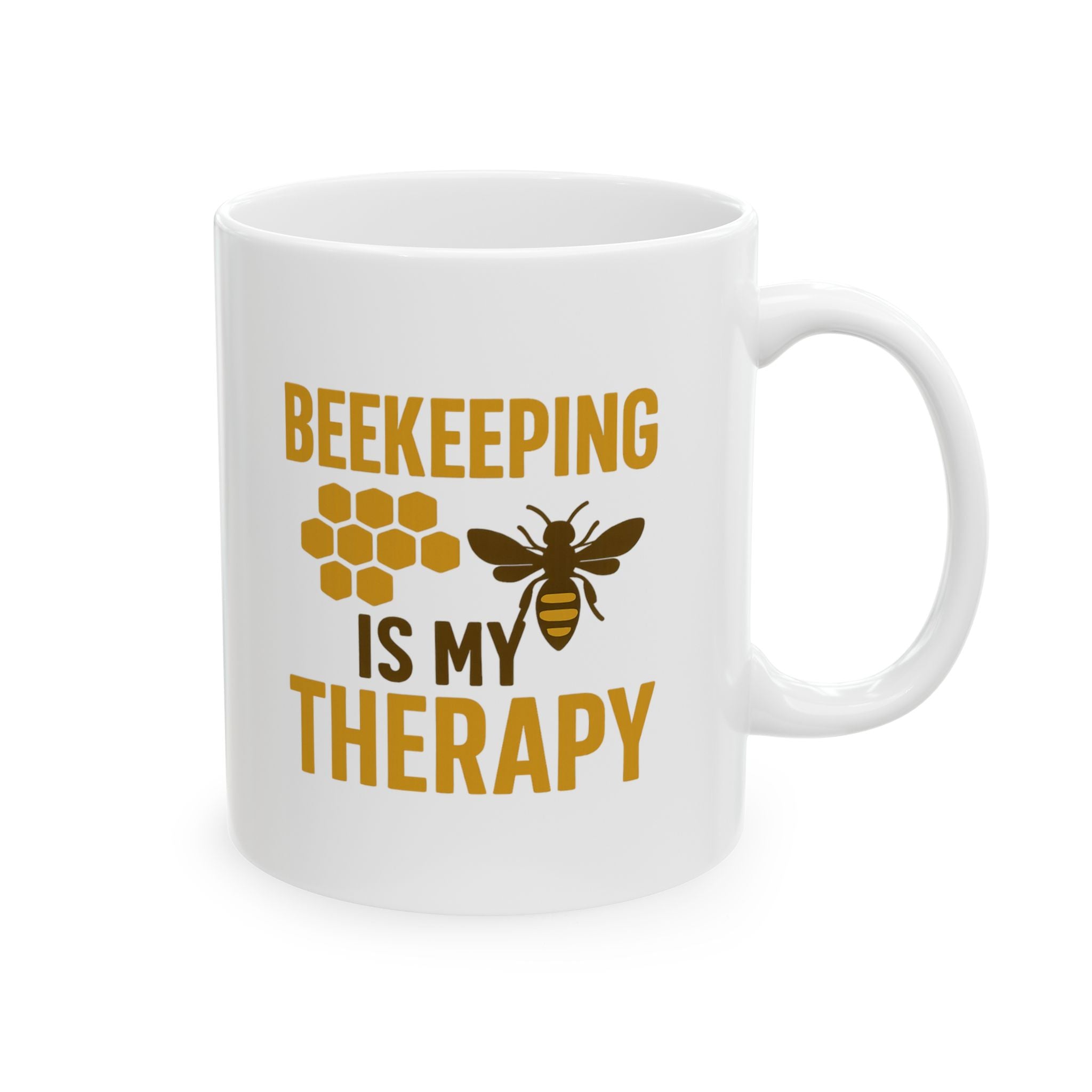 Beekeeping Is My Therapy Sweet And Stings Coffee Mug | Unique Gift | Ceramic Mug