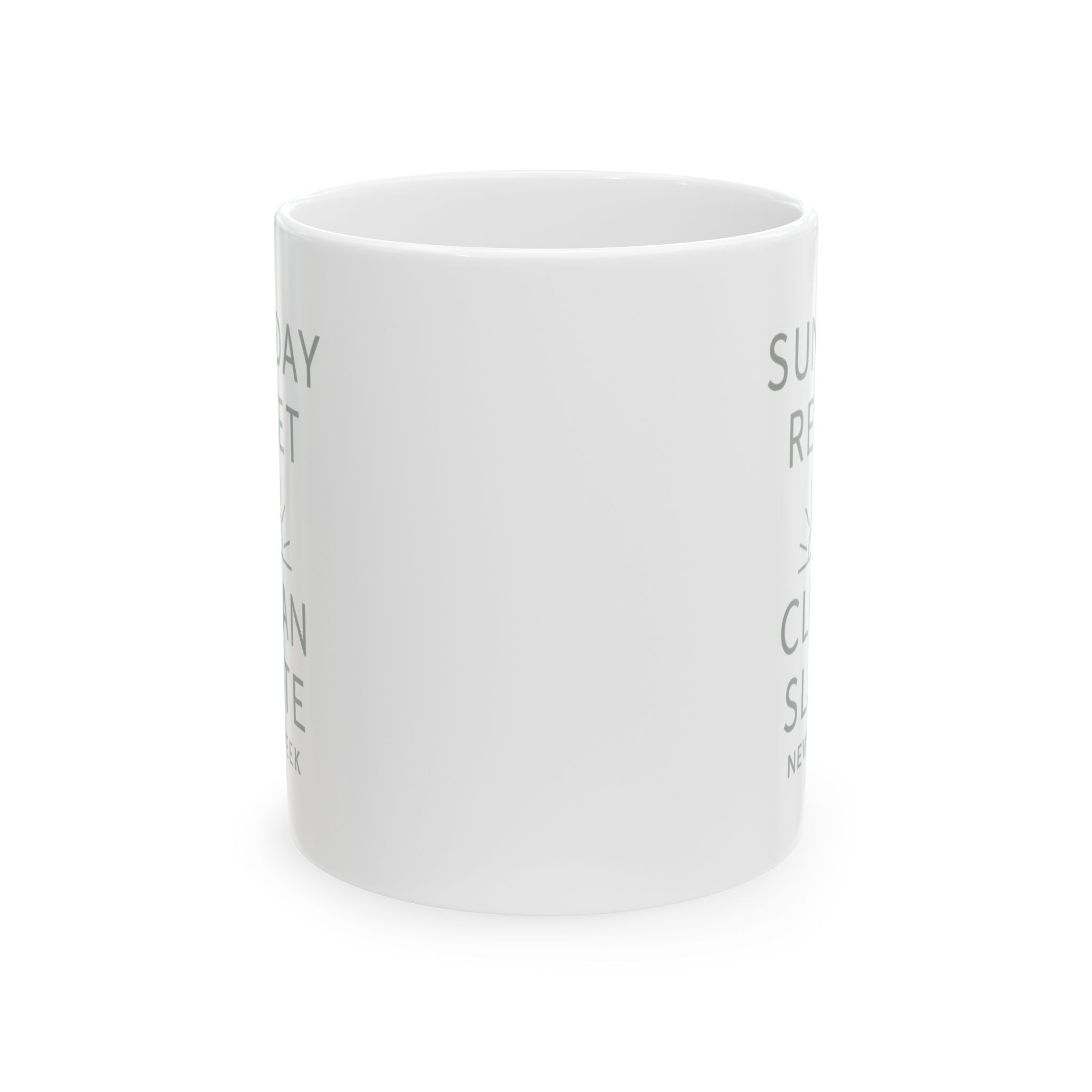 Sunday Reset Clean Slate New Week Coffee Mug | Unique Gift | Ceramic Mug