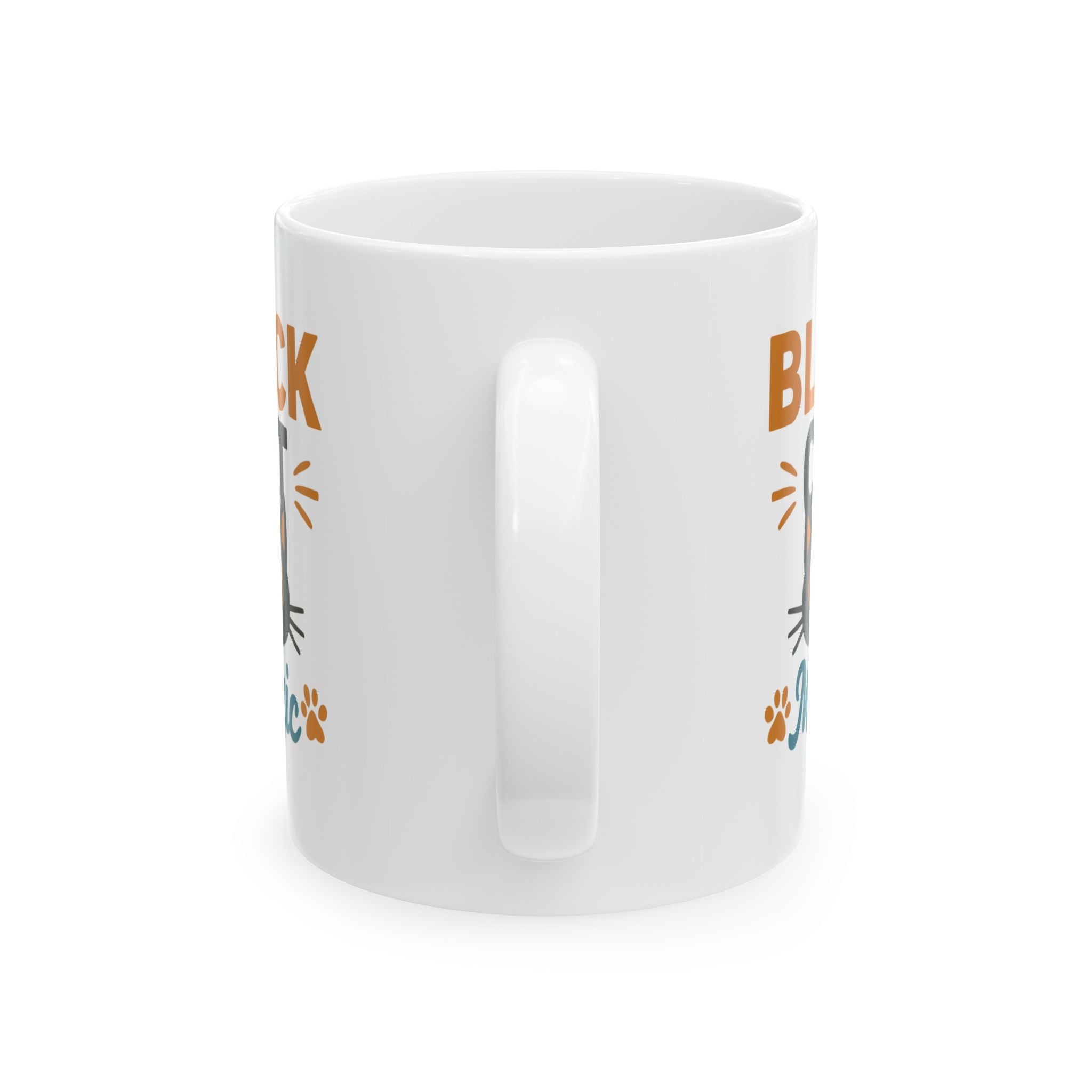 Black Cat Familiar Vibes Coffee Mug | Cat Witch Humor Gift | Ceramic Mug