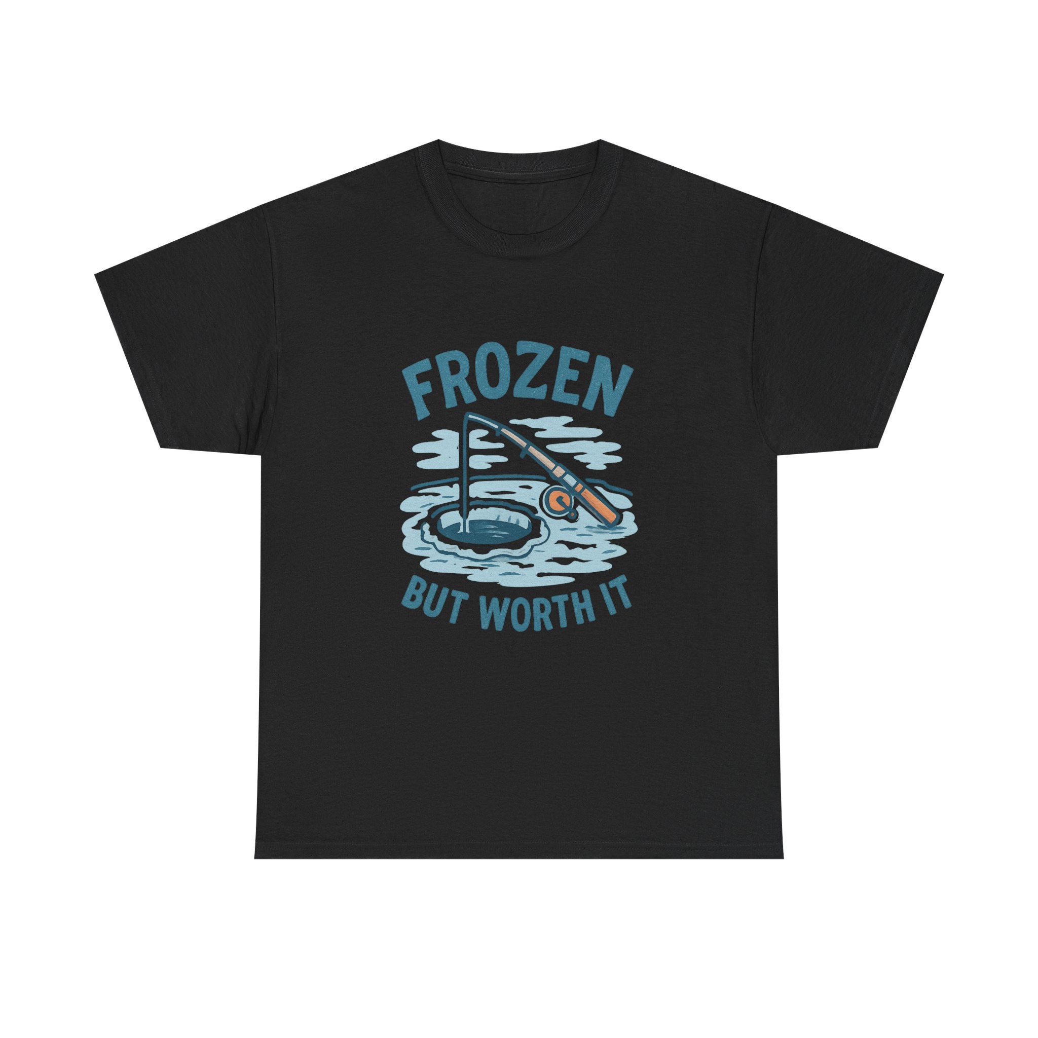 Ice Fisherman Frozen But Worth It T-Shirt | Unique Gift | Graphic Tee