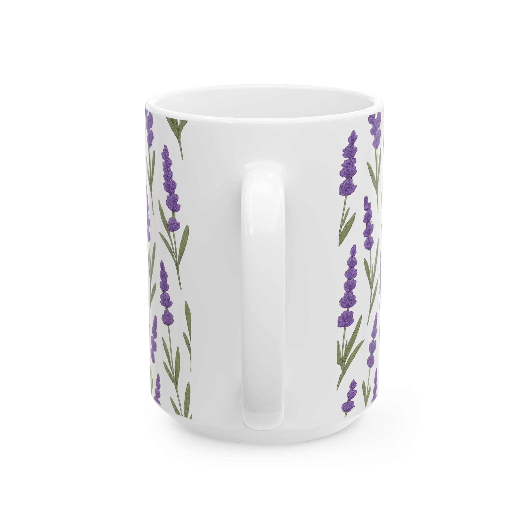Botanical Lavender Sprigs Full Wrap Coffee Mug | Flowers Gift | Ceramic Mug