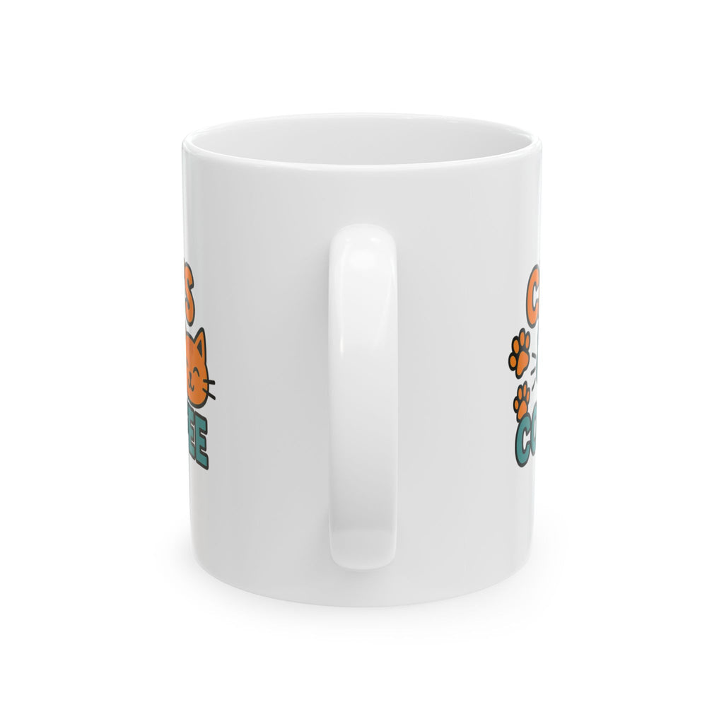 Powered By Coffee And Cat Naps Coffee Mug | Cat Mom Gift | Ceramic Mug