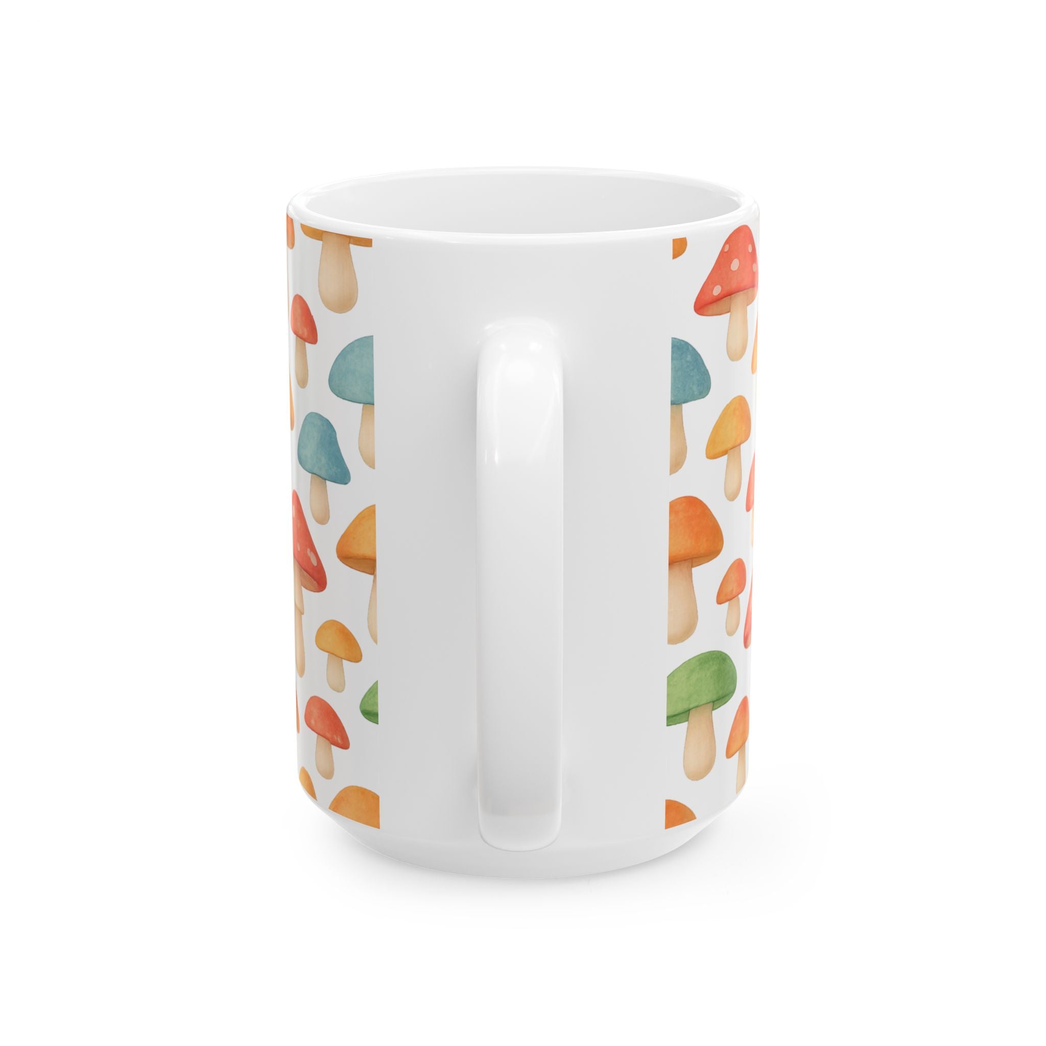 Watercolor Colorful Mushrooms Pattern Coffee Mug | Mushrooms Lover Gift | Ceramic Mug
