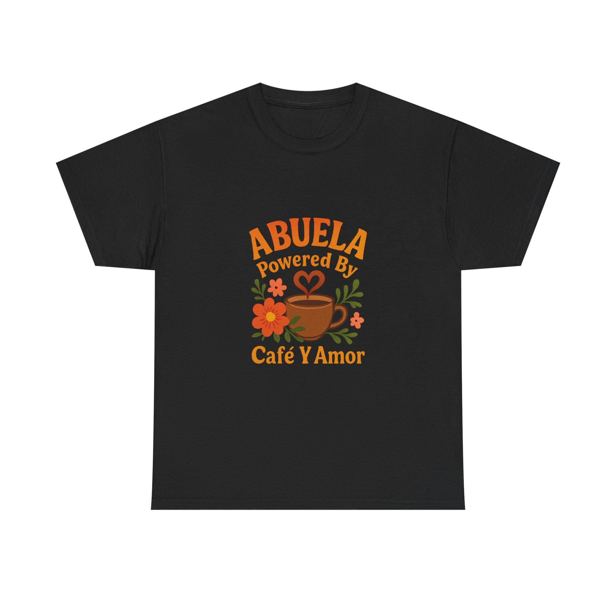 Abuela Powered By Cafe Y Amor T-Shirt | Unique Gift | Graphic Tee