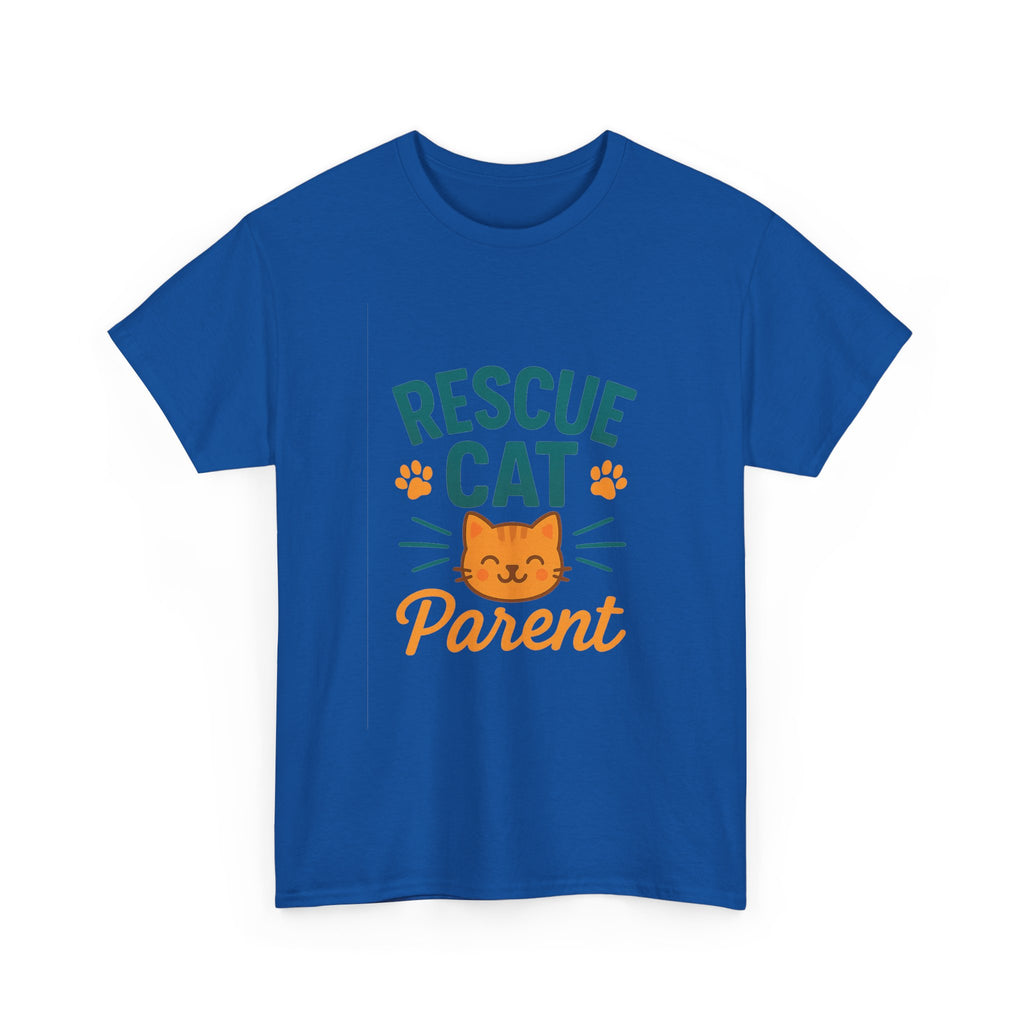 Saved By A Rescue Cat T-Shirt | Funny Rescue Pet Gift | Graphic Tee