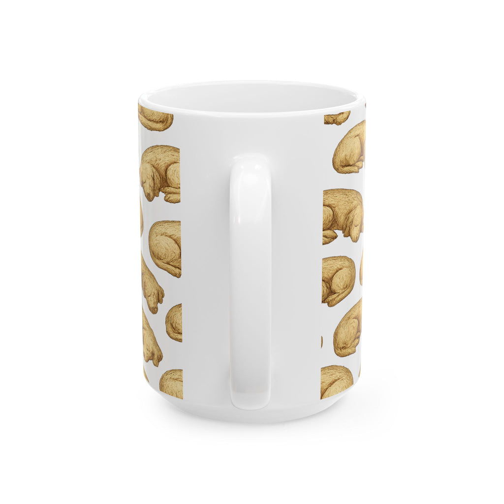 Vintage Sleeping Dogs Full Wrap Coffee Mug | Dogs Gift | Ceramic Mug