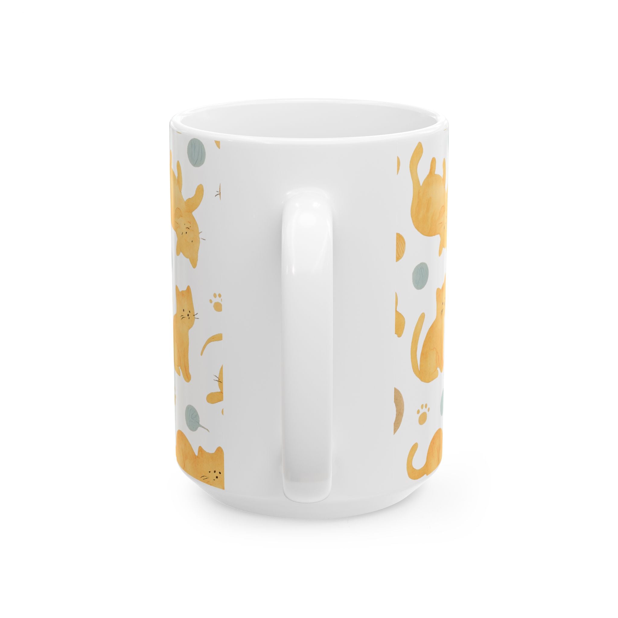 Watercolor Playful Cats Full Wrap Coffee Mug | Cats Gift | Ceramic Mug
