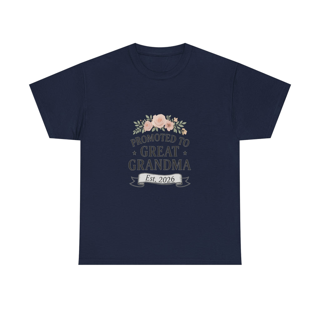 Promoted To Great Grandma Est 2026 T-Shirt | Gift for Grandma | Graphic Tee