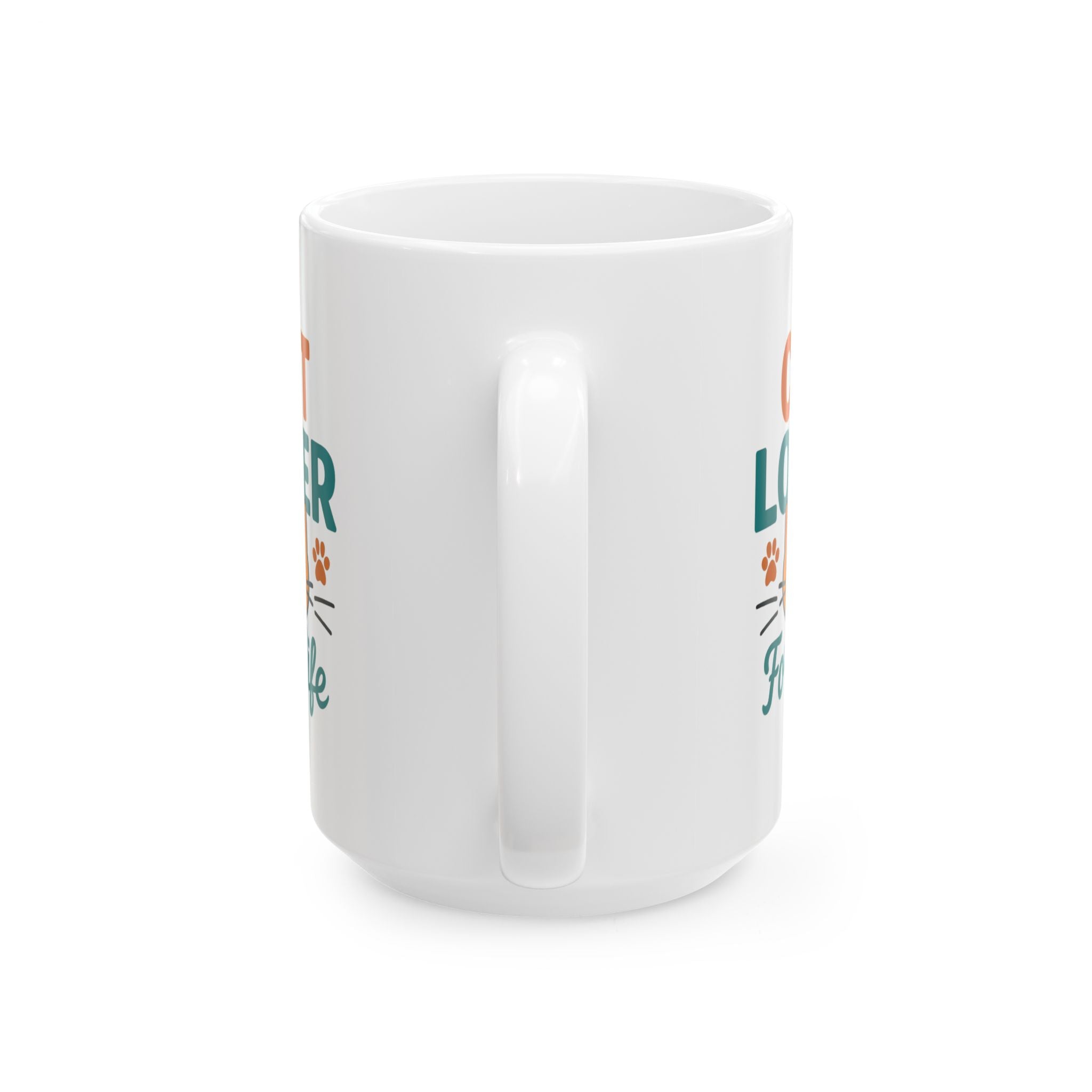 Cat Lover Powered By Caffeine And Purrs Coffee Mug | Gift For Her | Ceramic Mug