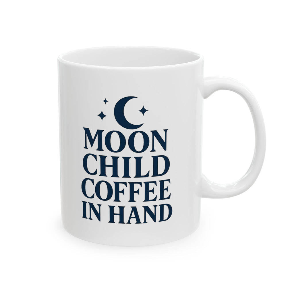 Stargazer Moon Child Coffee In Hand Coffee Mug | Coffee Lover Gift | Ceramic Mug
