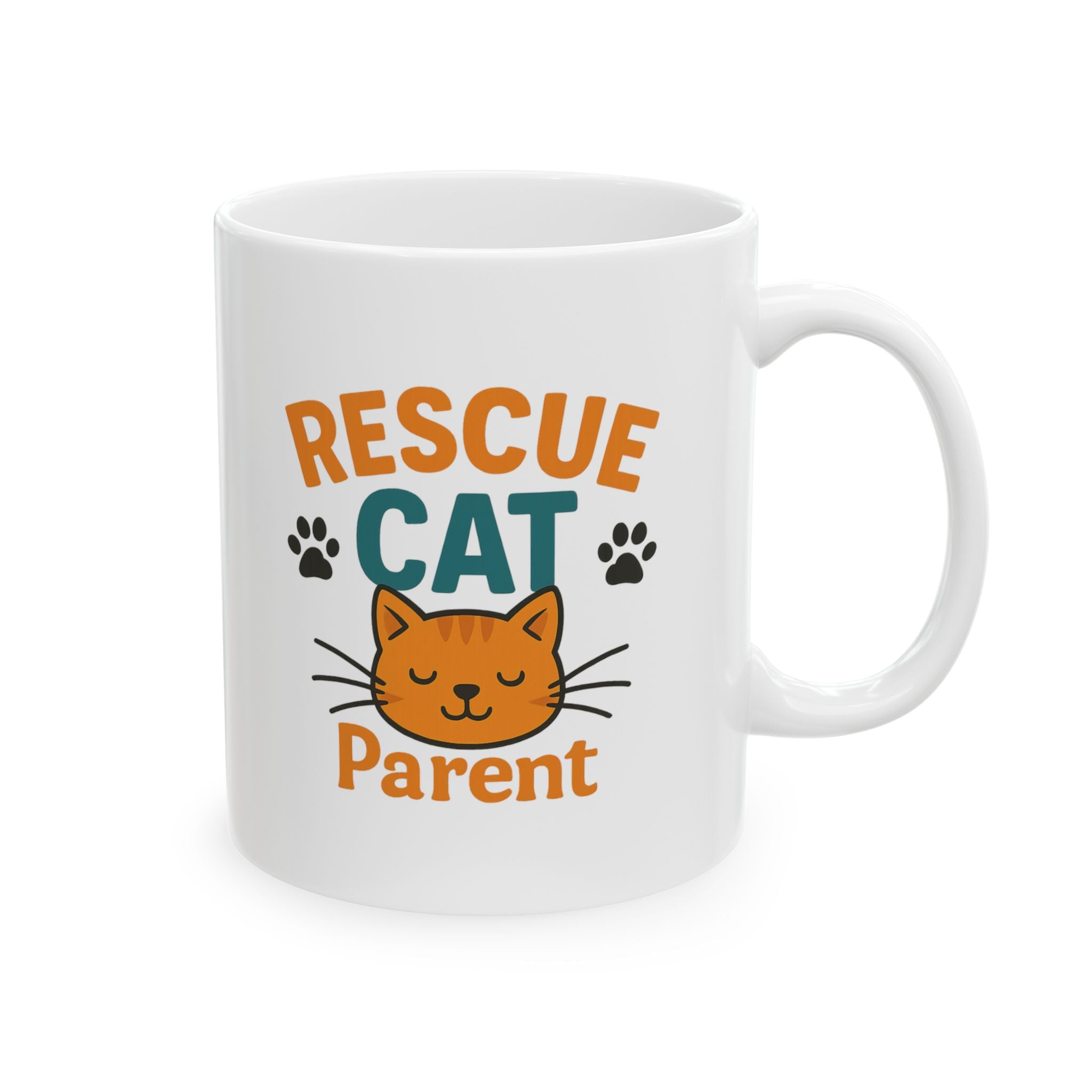 Rescue Cat Changed My Life Coffee Mug | Adoption Gift | Ceramic Mug