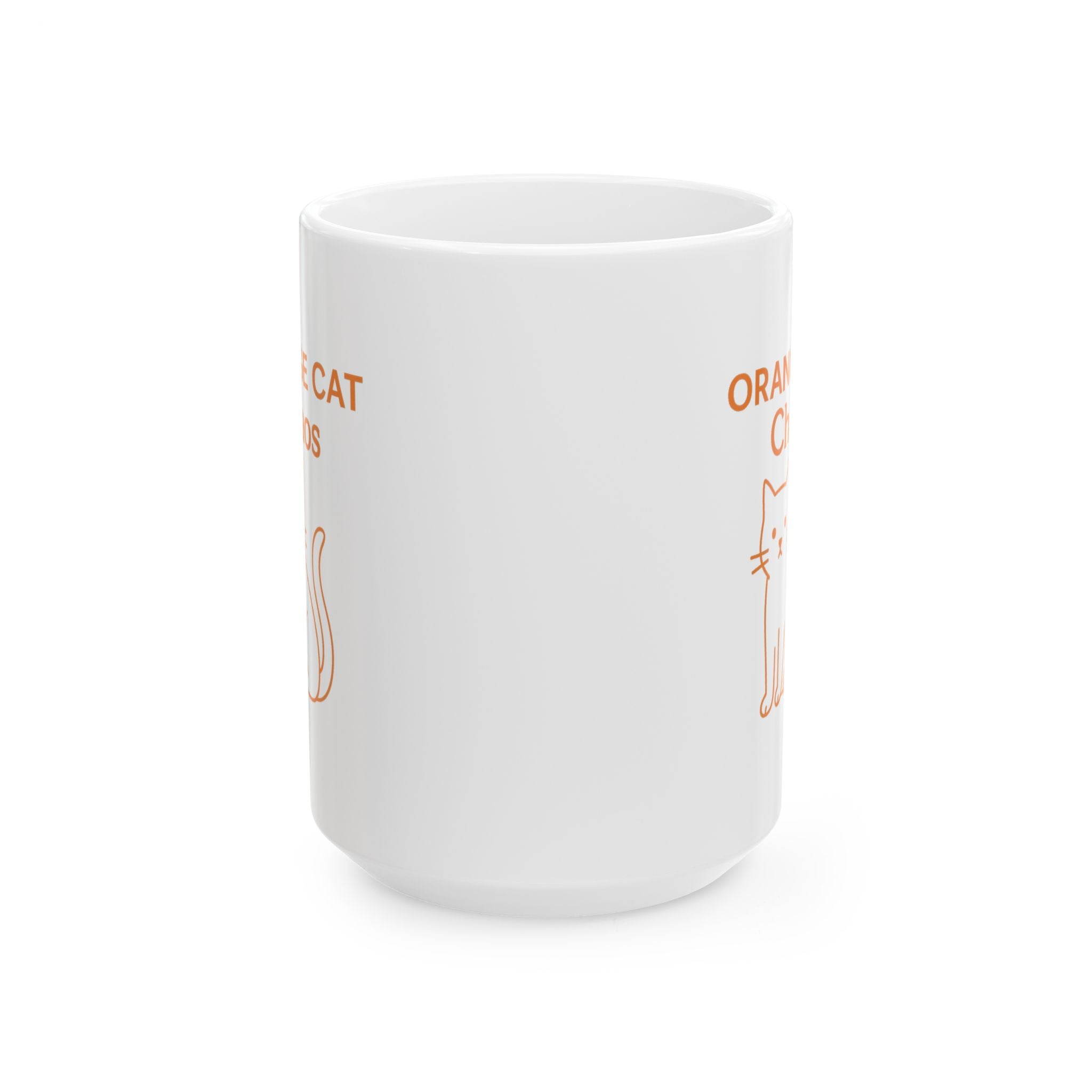 My Orange Cat Has Zero Brain Cells Coffee Mug | Funny Cat Humor | Ceramic Mug