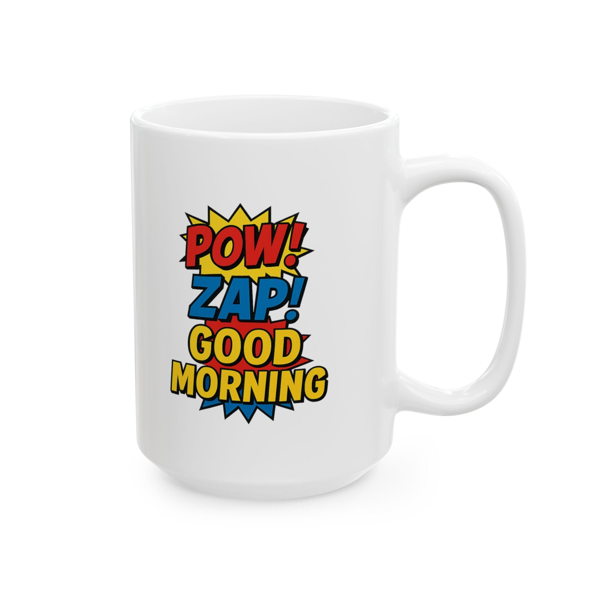 Comic Book Collector Pow Zap Good Morning Coffee Mug | Unique Gift | Ceramic Mug