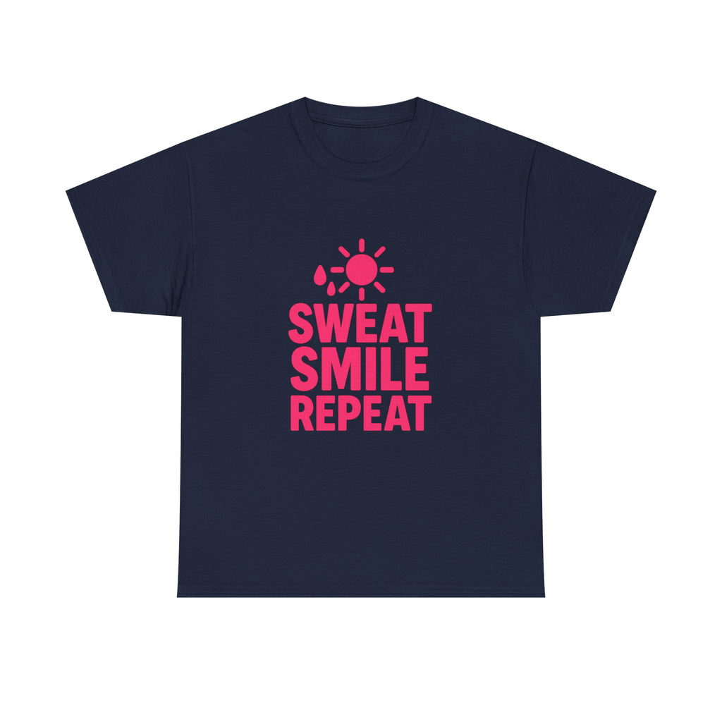 Fitness Lover Sweat Smile Repeat T-Shirt | Unique Gift | Graphic Tee