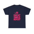 Fitness Lover Sweat Smile Repeat T-Shirt | Unique Gift | Graphic Tee
