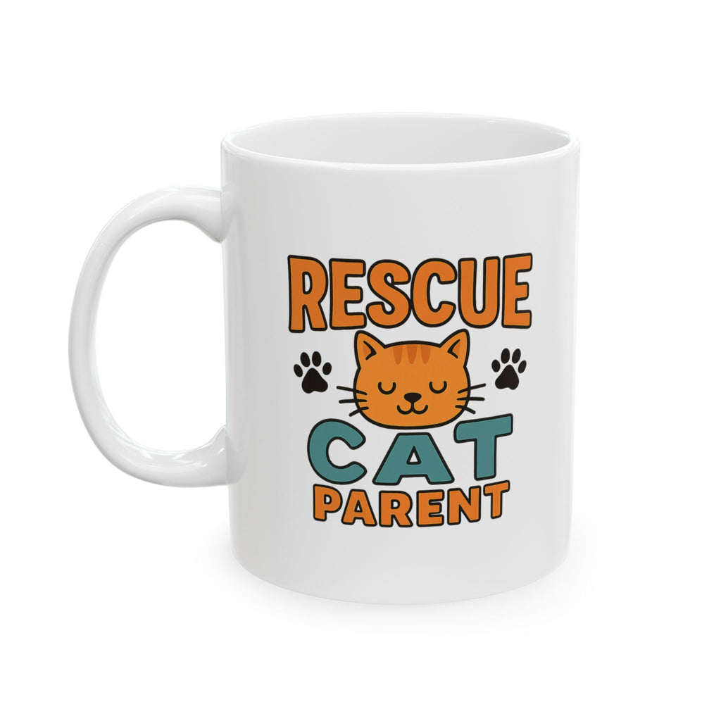 Proud Rescue Cat Parent Coffee Mug | Shelter Adoption Gift | Ceramic Mug