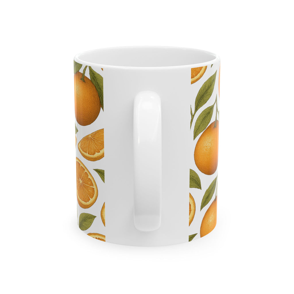 Botanical Oranges Pattern Coffee Mug | Fruit Lover Gift | Ceramic Mug