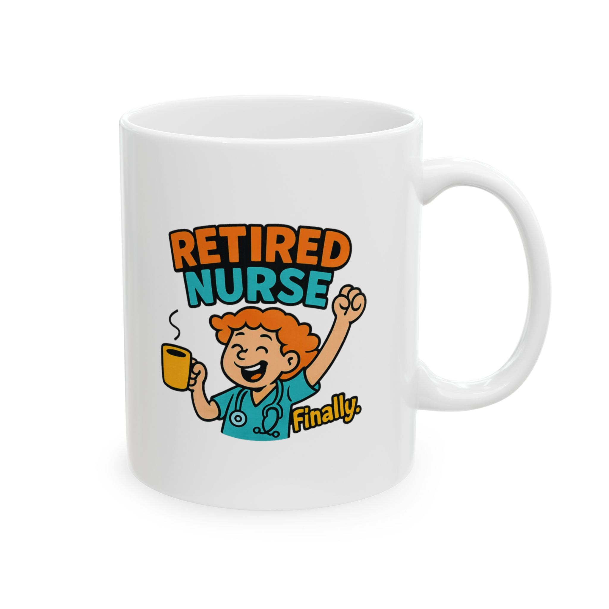 Retired Nurse Old Habits Die Hard Coffee Mug | Funny Retirement Nurse Gift | Ceramic Mug