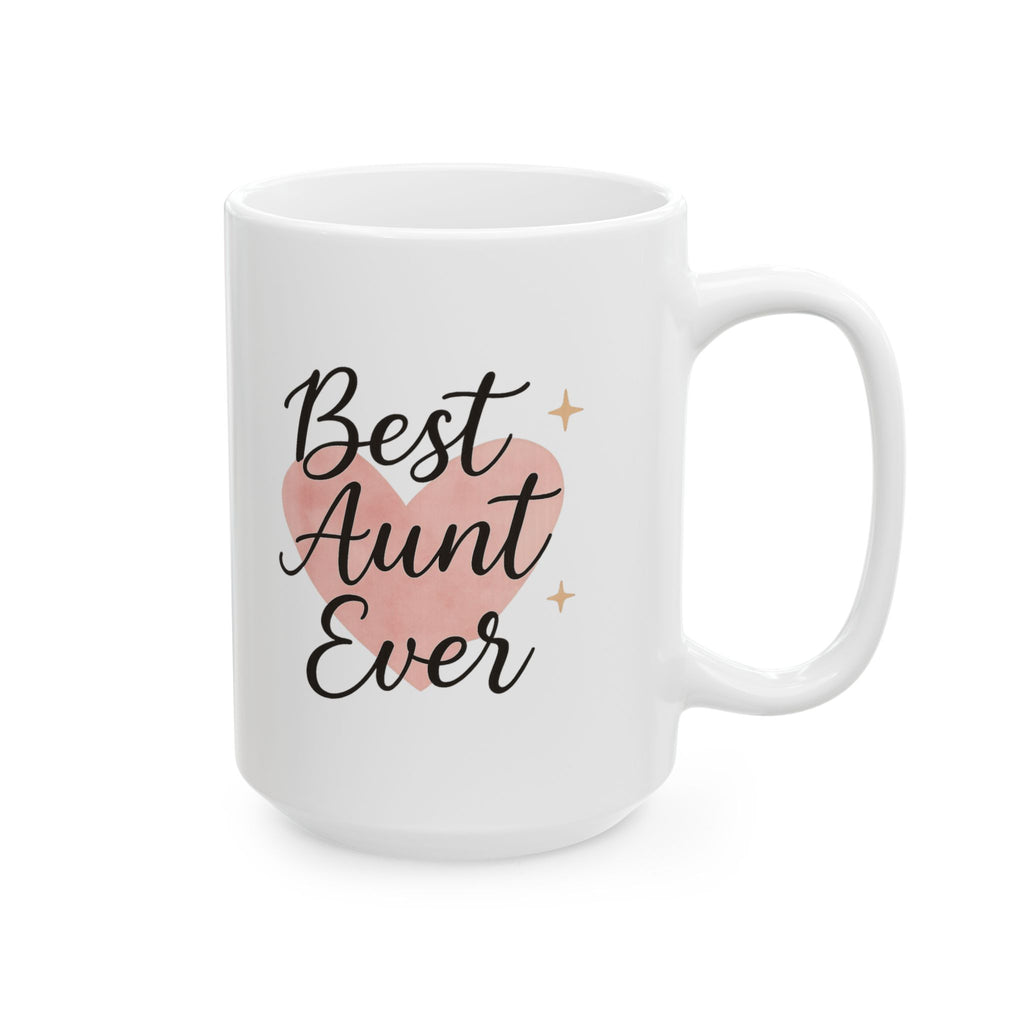 Best Aunt Ever Heart Coffee Mug | Unique Gift | Ceramic Mug