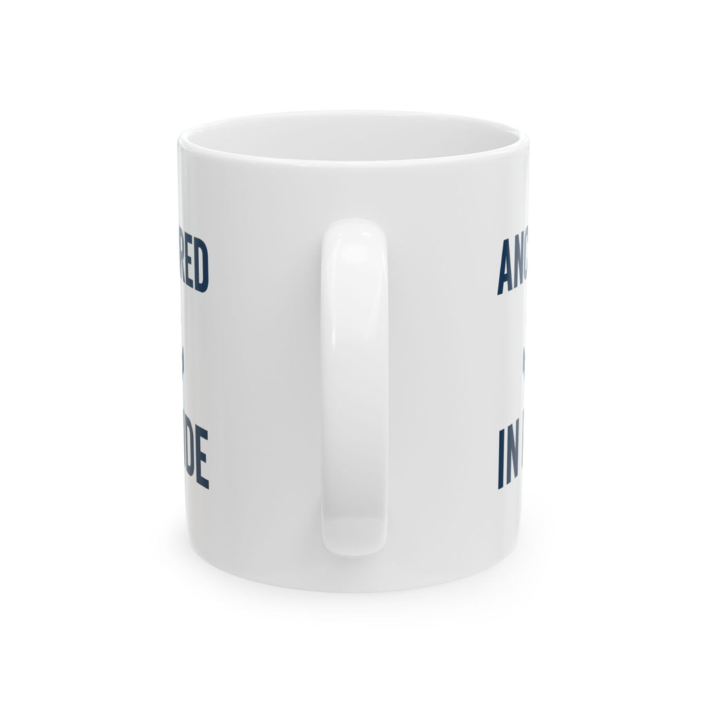 Navy Mom Anchored In Pride Coffee Mug | Gift for Mom | Ceramic Mug