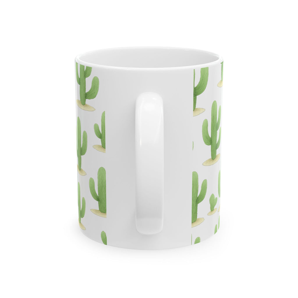 Watercolor Saguaro Cactus Desert Full Wrap Coffee Mug | Cactus Gift | Ceramic Mug
