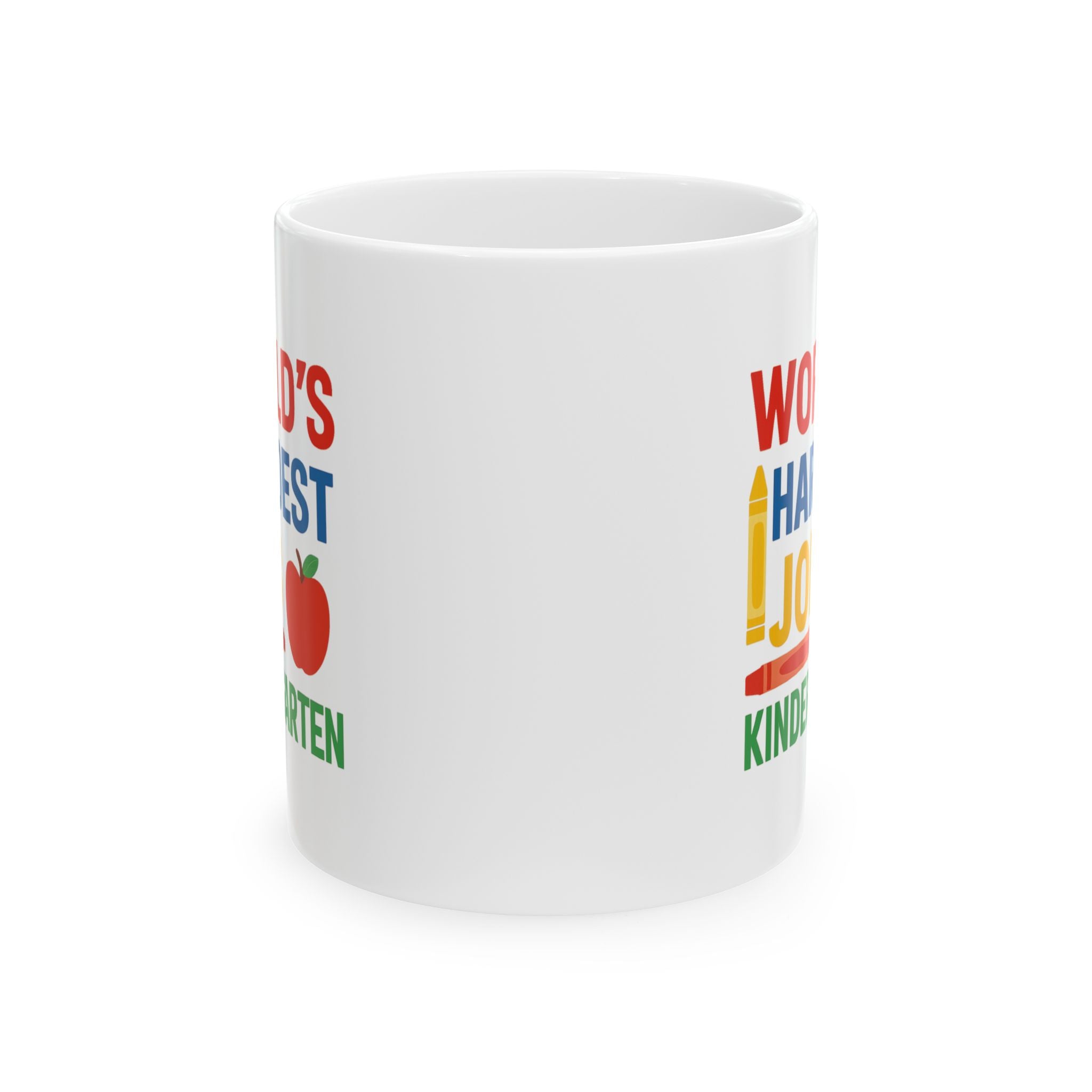 Kindergarten Teacher World's Hardest Job Coffee Mug | Teacher Gift | Ceramic Mug