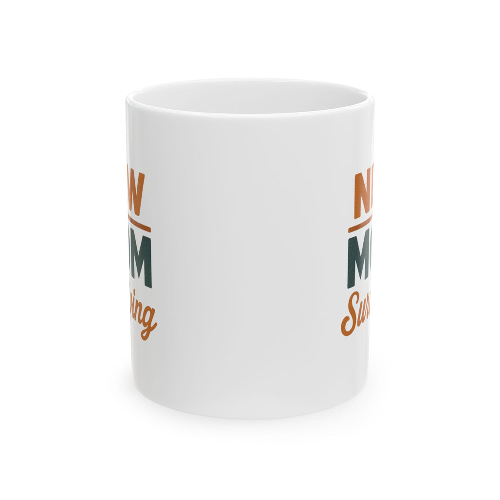 Newborn Mom Boss Level Unlocked Coffee Mug | Funny New Mom Gift | Ceramic Mug