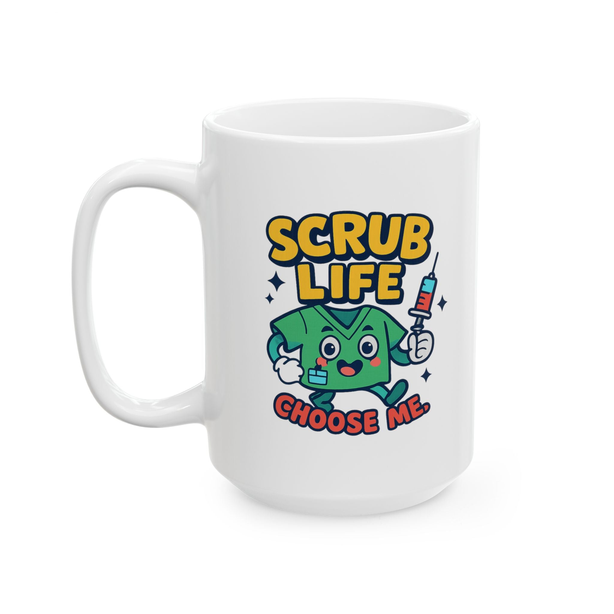 Scrubs On Coffee In Nurse Mode Coffee Mug | Funny Nurse Humor | Ceramic Mug