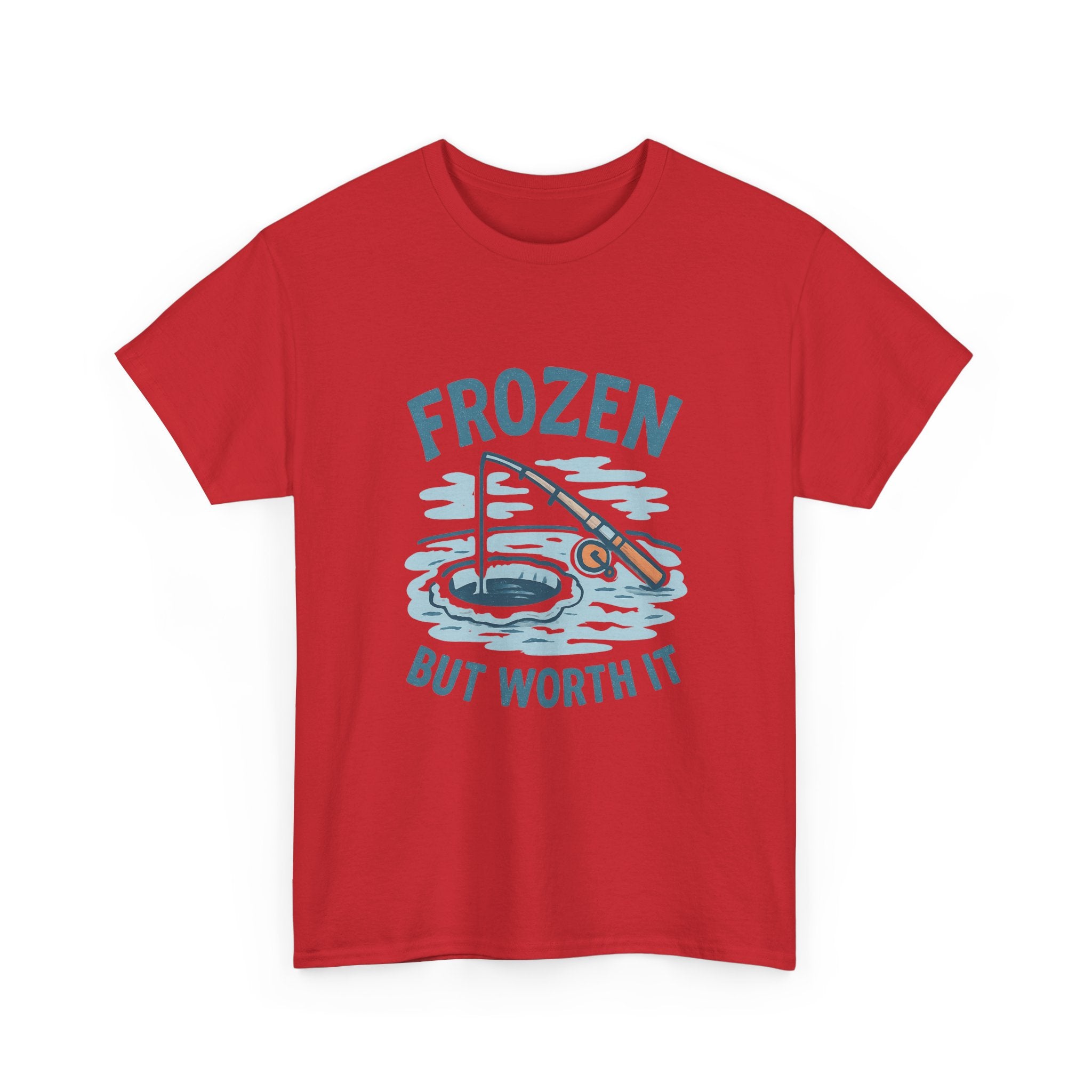 Ice Fisherman Frozen But Worth It T-Shirt | Unique Gift | Graphic Tee